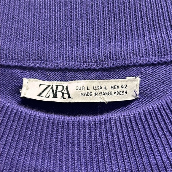 NWOT Zara Size Large short sleeve shirt, purple and gold colour - Picture 3 of 10